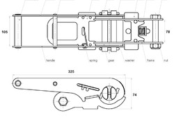 Ratel 75mm 5000daN formaat